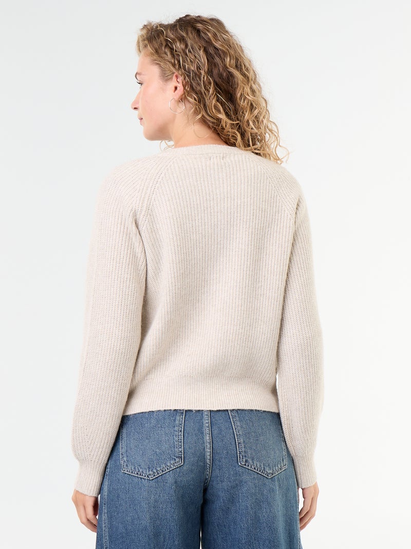 Grobstick-Cardigan Gris - Kiabi
