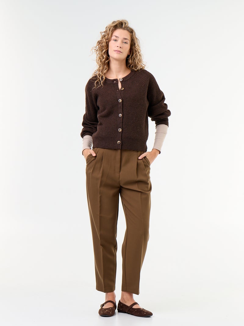 Grobstick-Cardigan Marron - Kiabi