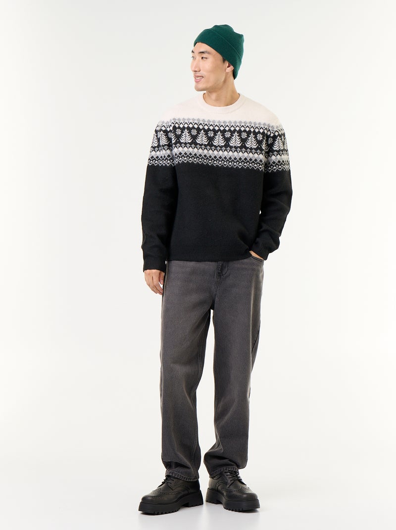 Grobstrick-Pullover Grau - Kiabi