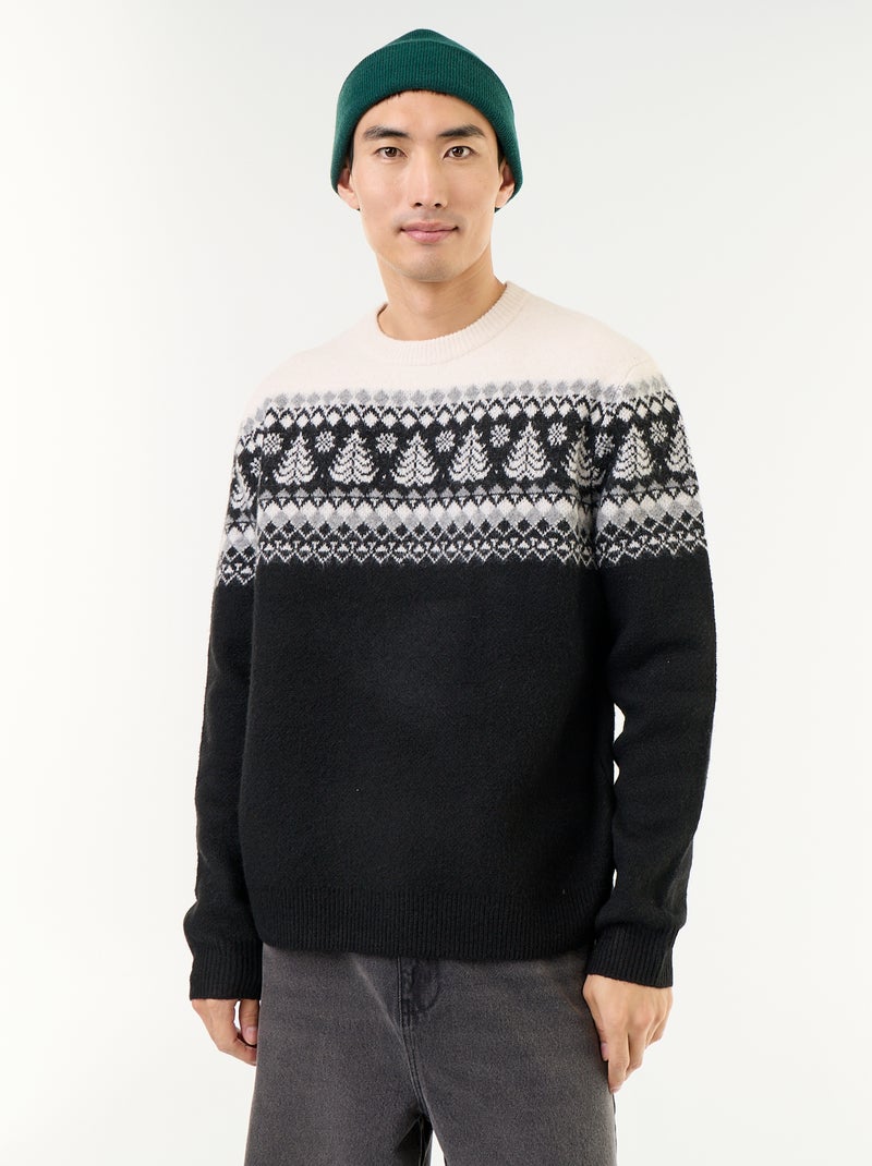 Grobstrick-Pullover Grau - Kiabi
