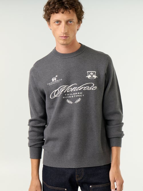 Grobstrick-Pullover mit Rundhalsausschnitt - Kiabi