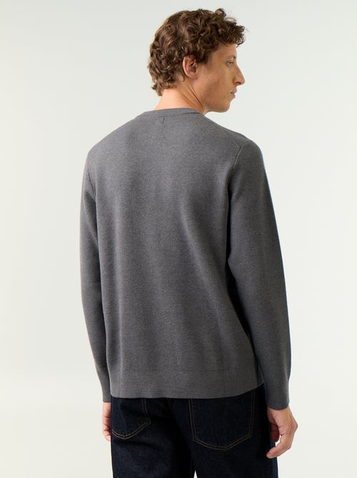 Grobstrick-Pullover mit Rundhalsausschnitt - Kiabi