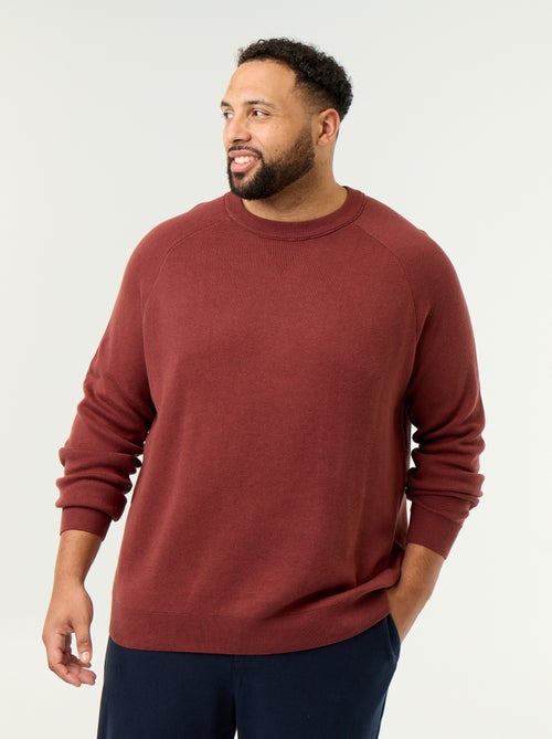 Grobstrick-Pullover mit Rundhalsausschnitt - Kiabi