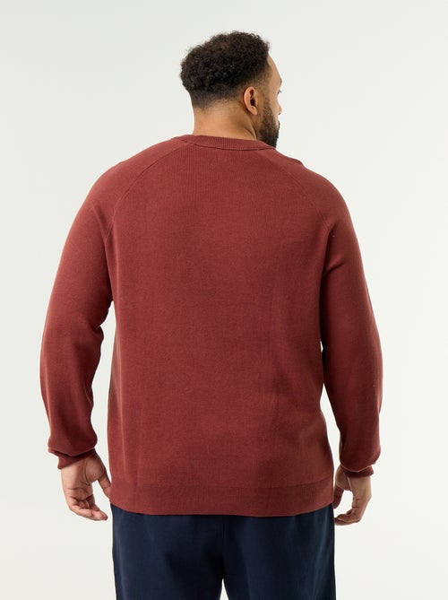 Grobstrick-Pullover mit Rundhalsausschnitt - Kiabi