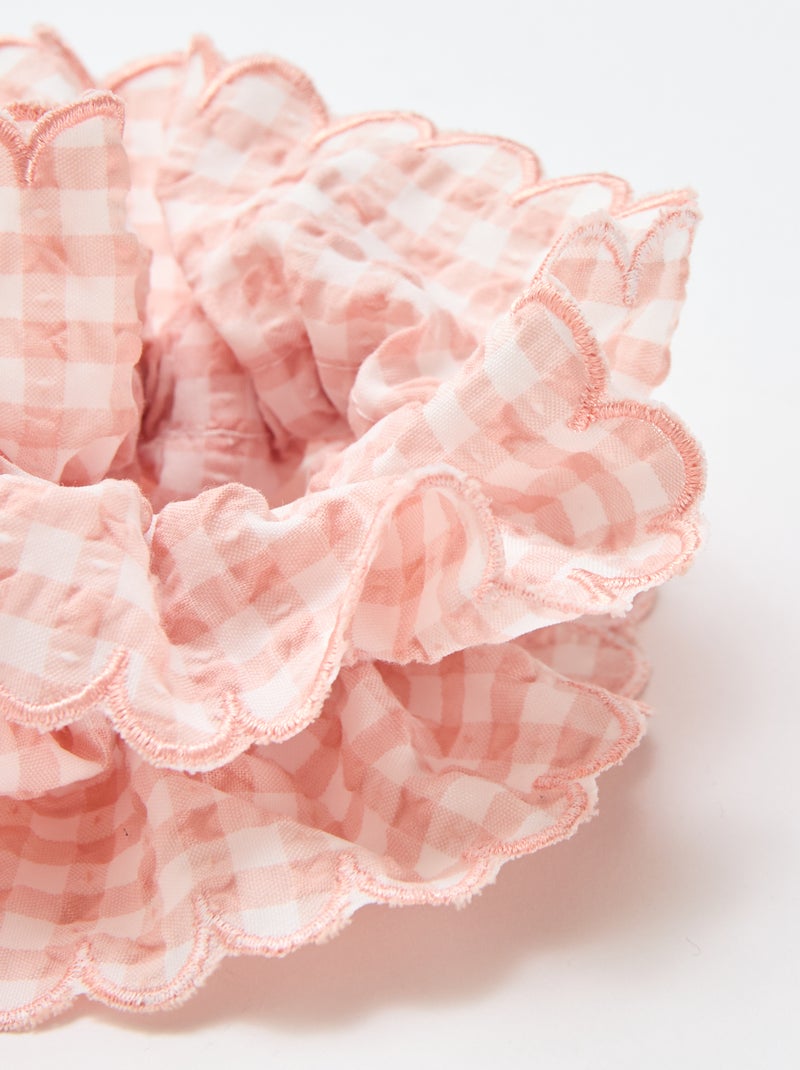 Gros chouchou carreaux vichy Rose - Kiabi