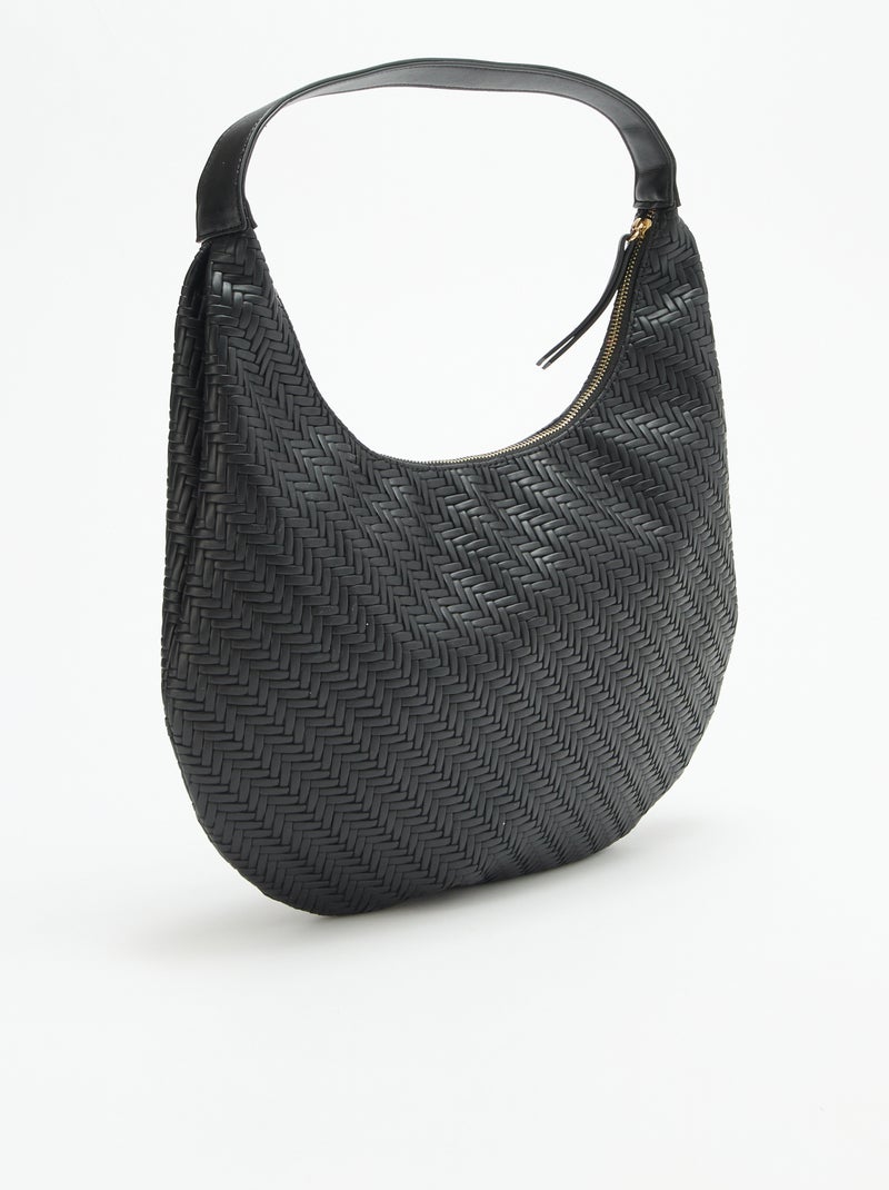 Grosse Tasche aus Kunstleder Schwarz - Kiabi