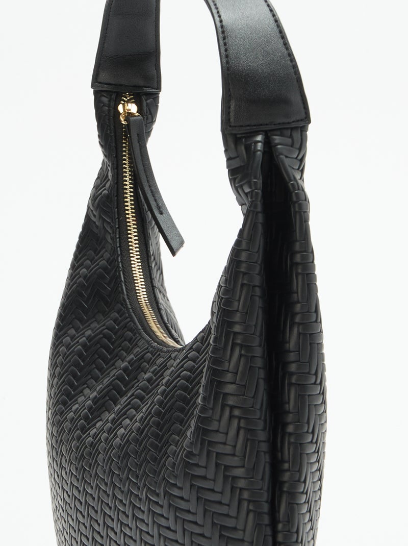 Grosse Tasche aus Kunstleder Schwarz - Kiabi