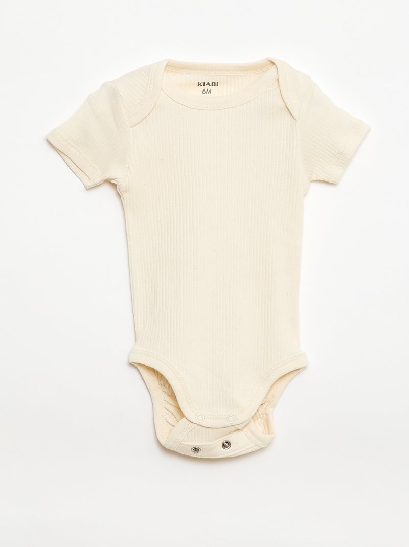 Grow-with-Me Knit Bodysuits - 3-Pack Beige - Kiabi