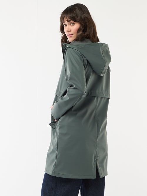 Gummierte Kapuzenparka - Kiabi