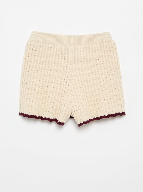 Häkel-Short mit Stickereien - Kiabi