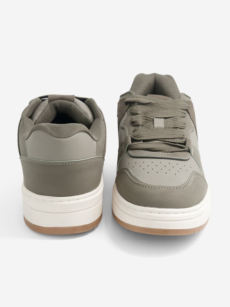 Halbschuhe aus Kunstleder Khaki - Kiabi