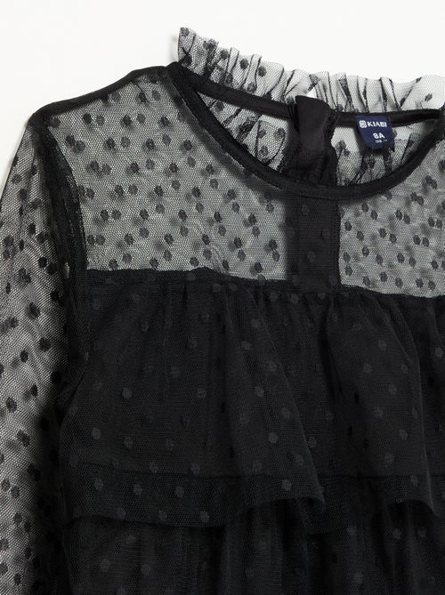 "Halloween" Long-Sleeved Tulle Dress with High Neck - Kiabi