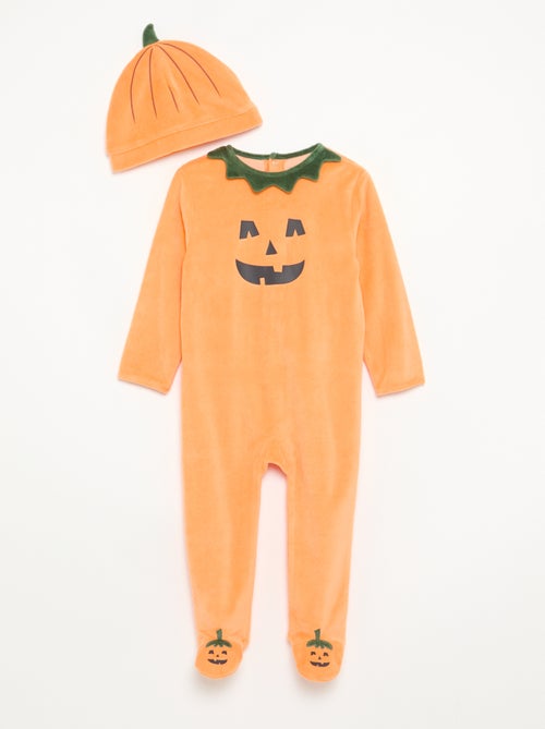 Halloween Velvet 2-Piece Sleepsuit Set with Hat - Kiabi