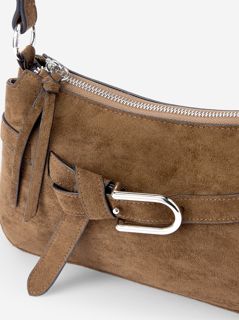 Handbag with adjustable shoulder strap Khaki - Kiabi