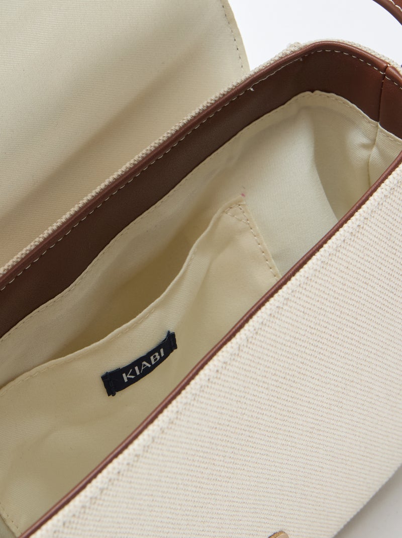Handtasche mit Schulterriemen Beige - Kiabi