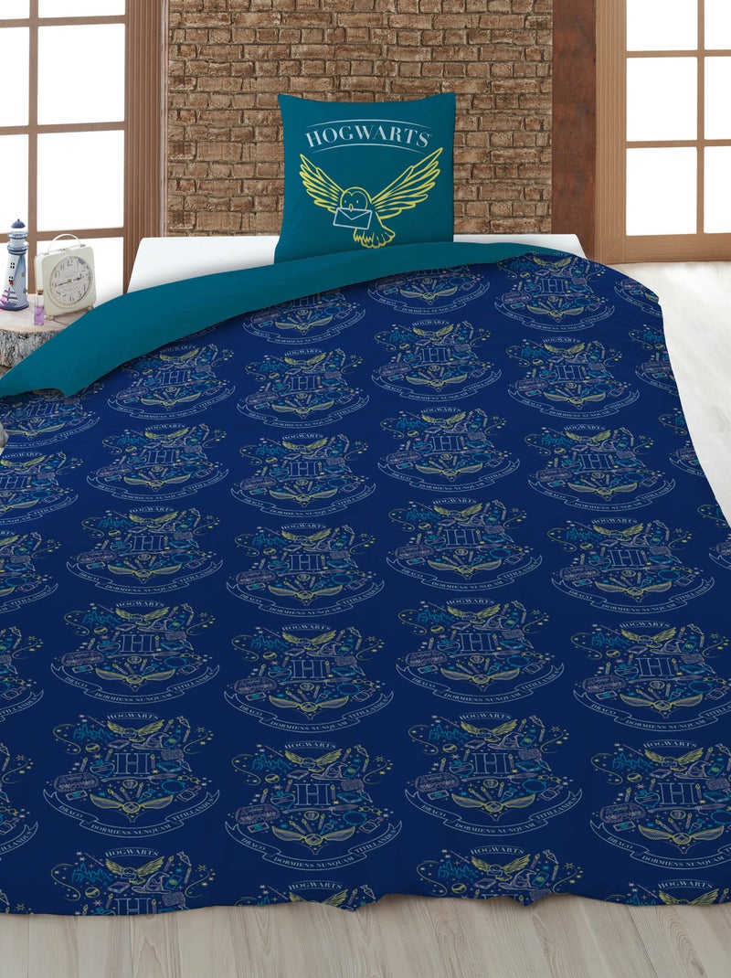 'Harry Potter' Duvet Cover 140x200 cm Blue - Kiabi