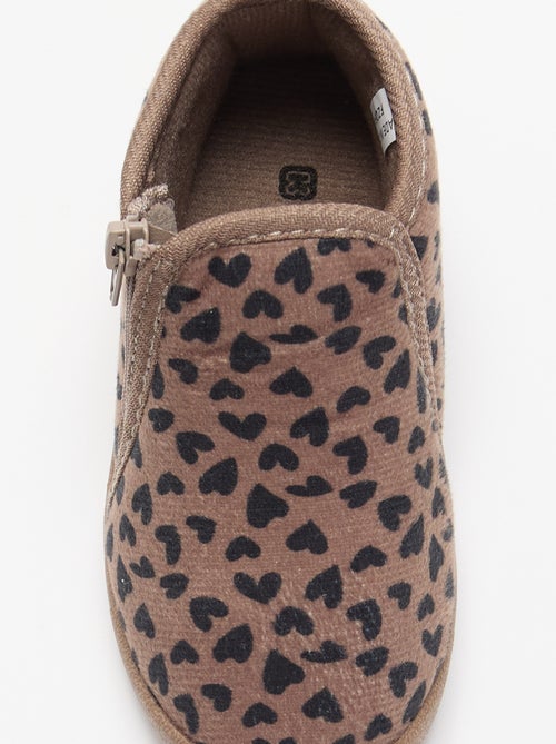 Hausschuh-Stiefeletten mit Leopardenmuster - Kiabi Hausschuh-Stiefeletten mit Leopardenmuster - Kiabi