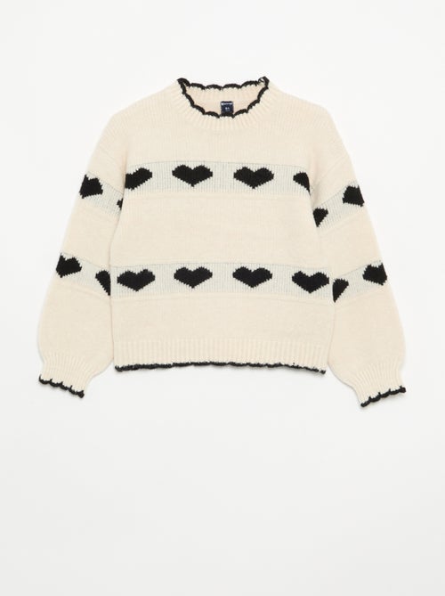 Heart Jacquard Sweater - Kiabi