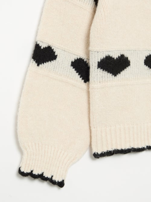 Heart Jacquard Sweater - Kiabi