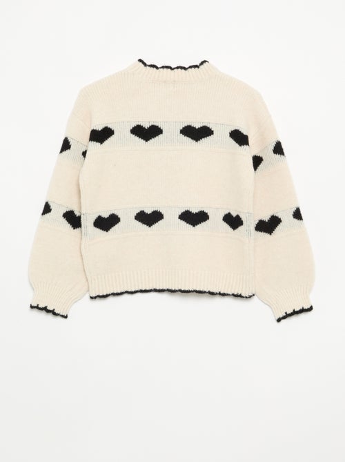 Heart Jacquard Sweater - Kiabi