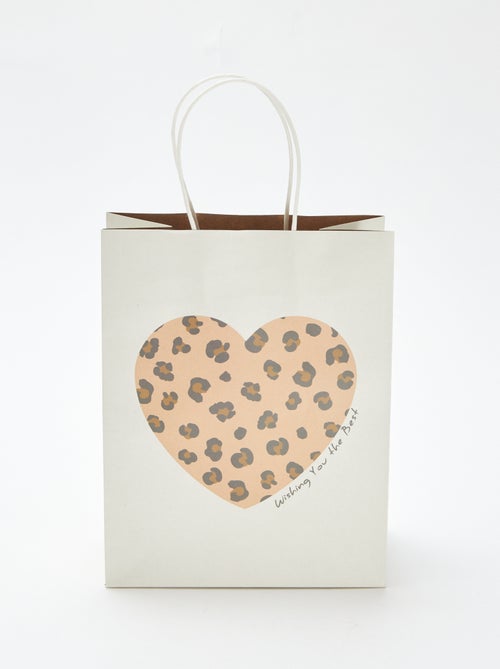Heart-print gift pouch - Kiabi