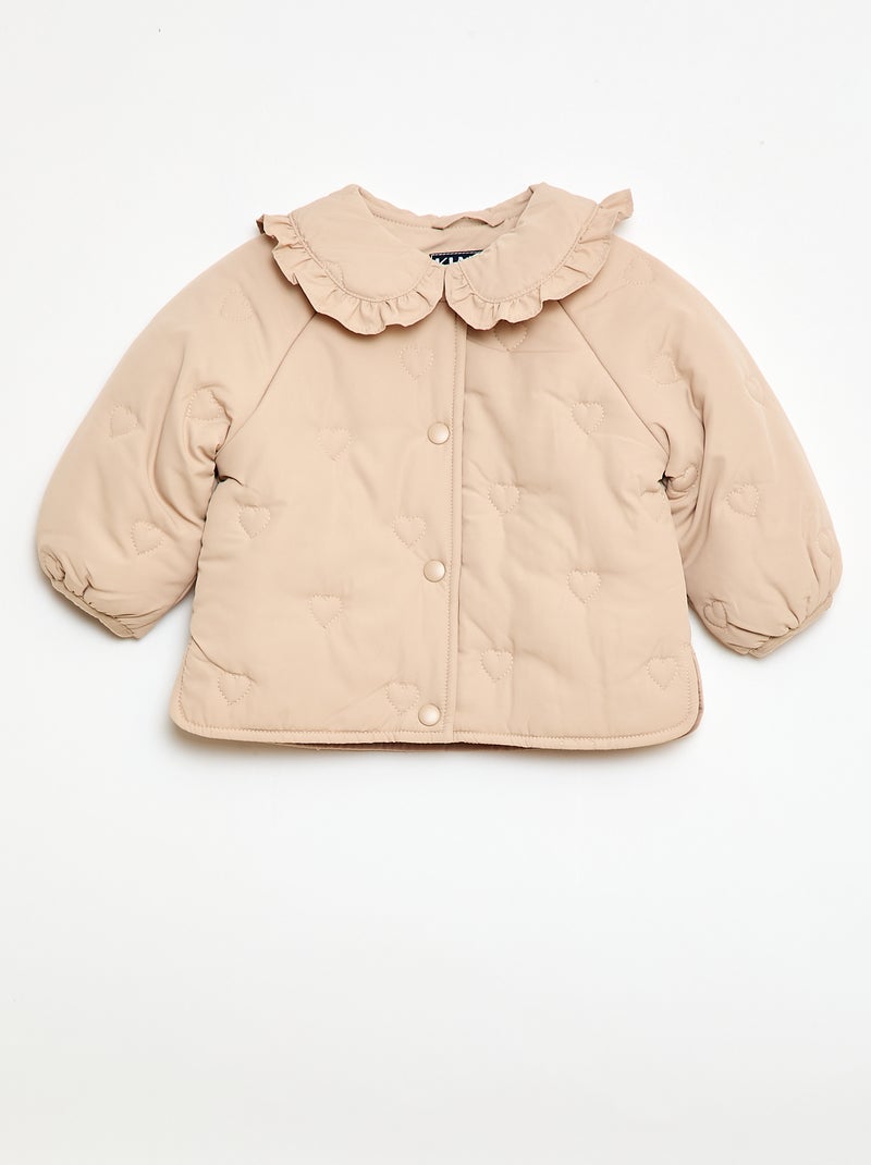 Heart-Quilted Padded Jacket Beige - Kiabi