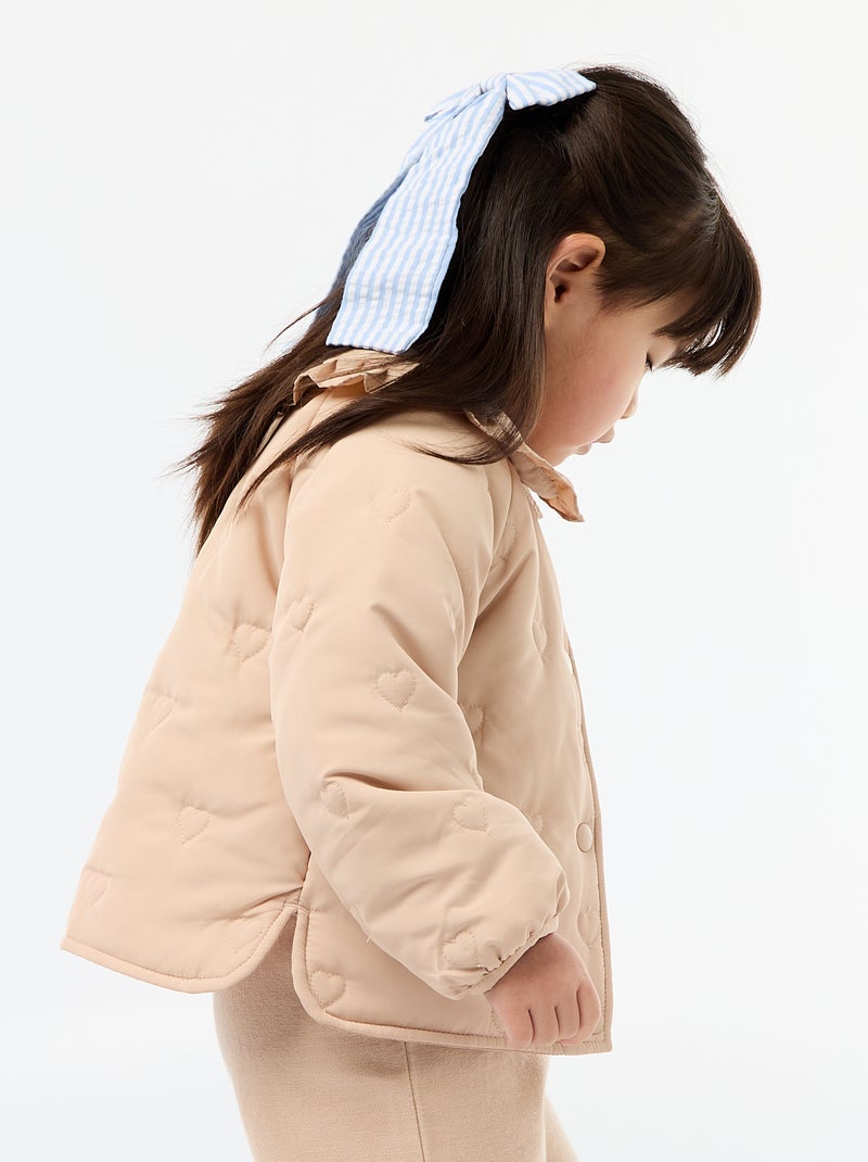 Heart-Quilted Padded Jacket Beige - Kiabi