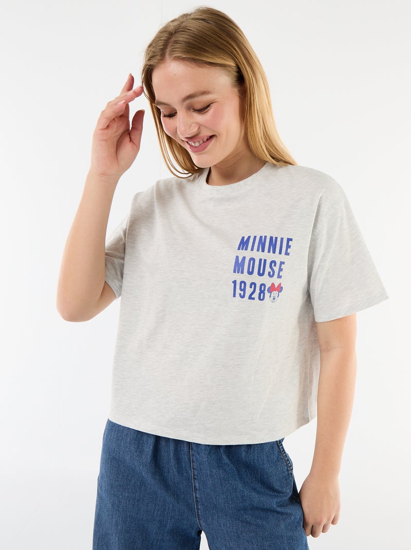 Heathered 'Minnie' T-shirt Grey - Kiabi