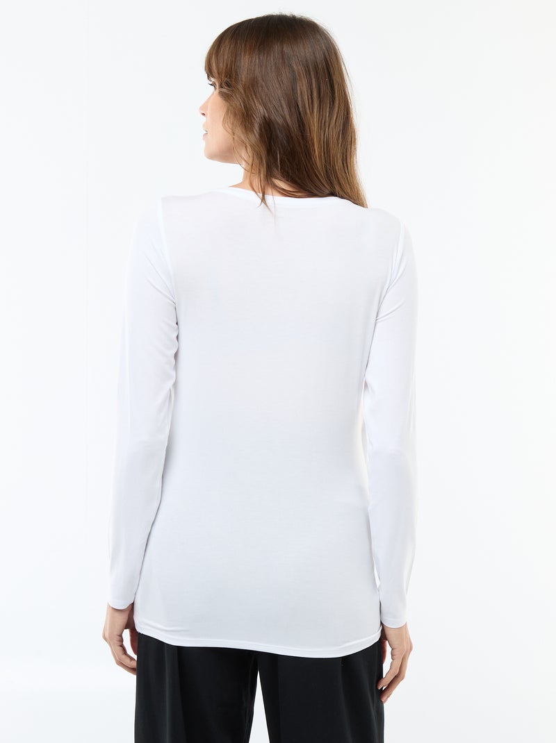 Heathered Nursing T-shirt White - Kiabi