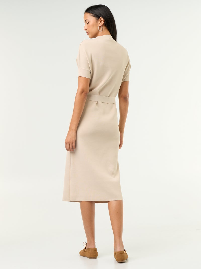 Heavy knit dress Grey - Kiabi