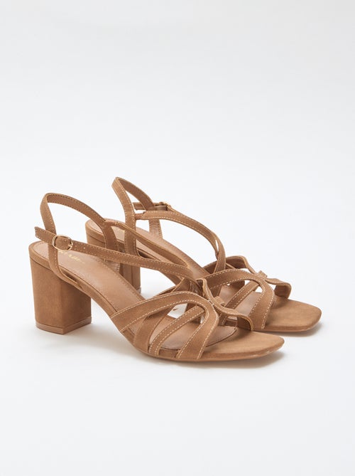 Heeled Sandals with Crossover Straps - Kiabi