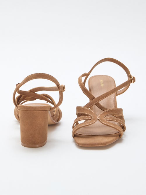 Heeled Sandals with Crossover Straps - Kiabi