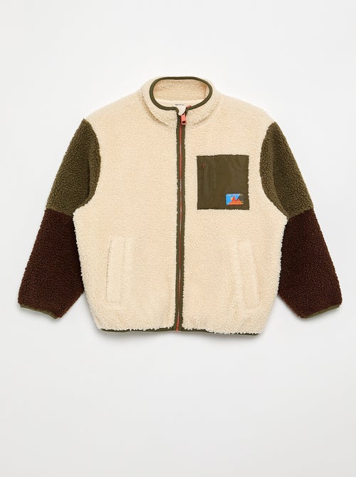 High-neck zipped sherpa sweatshirt - Kiabi