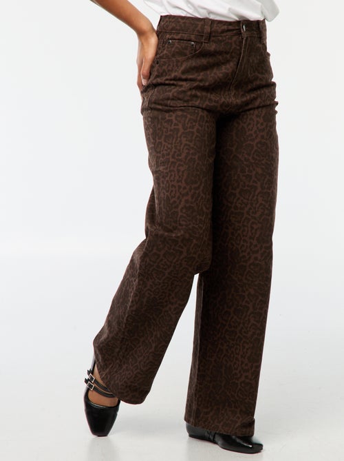 High-rise wide-leg jeans - Kiabi