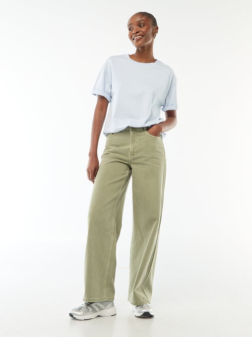 High-rise wide-leg jeans - Kiabi