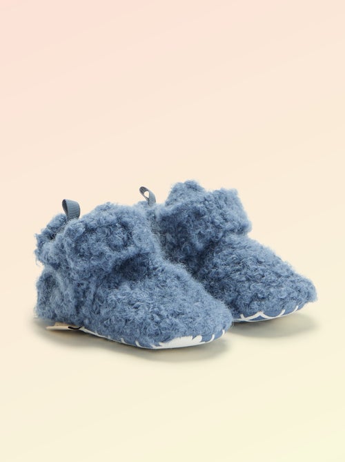 High-top sheepskin-effect slippers - 'Kitchoun' - Kiabi High-top sheepskin-effect slippers - 'Kitchoun' - Kiabi