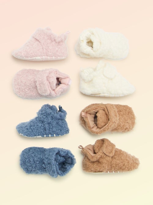 High-top sheepskin-effect slippers - 'Kitchoun' - Kiabi High-top sheepskin-effect slippers - 'Kitchoun' - Kiabi