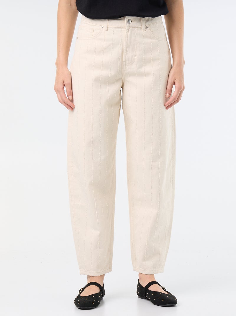 High-Waist Ballonhose Weiß - Kiabi