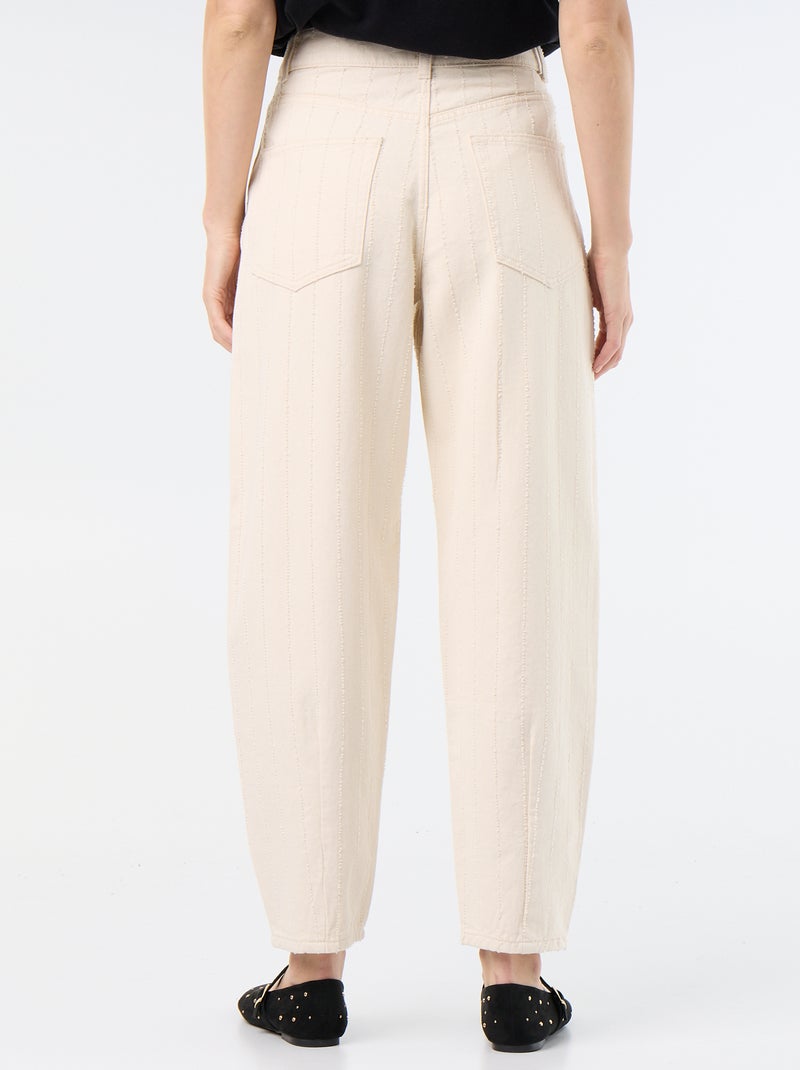 High-Waist Ballonhose Weiß - Kiabi