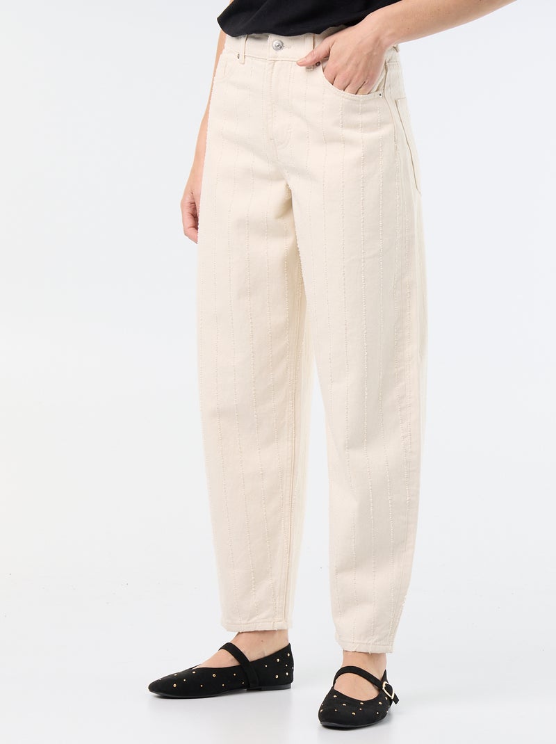 High-Waist Ballonhose Weiß - Kiabi