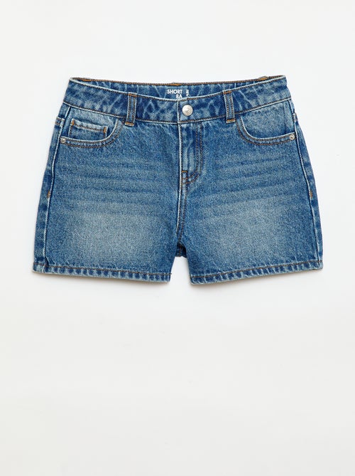 High-Waist-Denim-Shorts - Kiabi