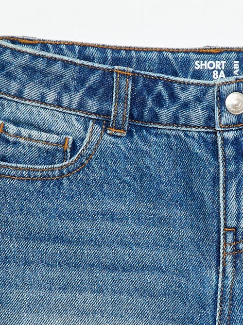 High-Waist-Denim-Shorts - Kiabi