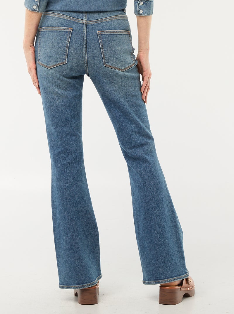 High-Waist Flare/Bootcut Jeans Blau - Kiabi