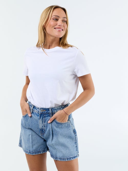 High-Waist Jeans-Bermuda - Kiabi