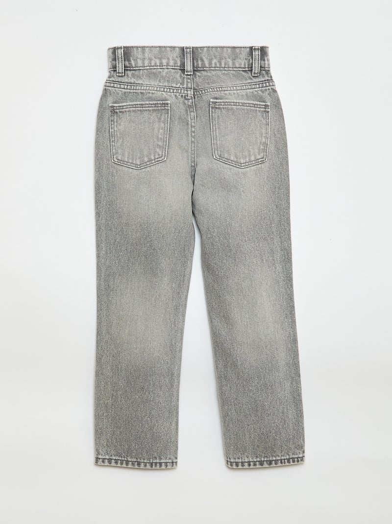 High-Waist Jeans Grau - Kiabi