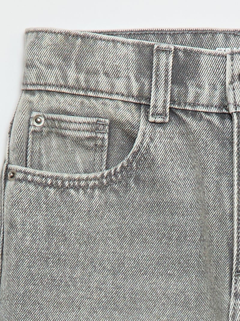 High-Waist Jeans Grau - Kiabi
