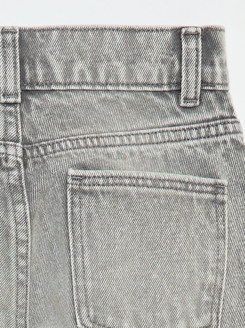 High-Waist Jeans Grau - Kiabi
