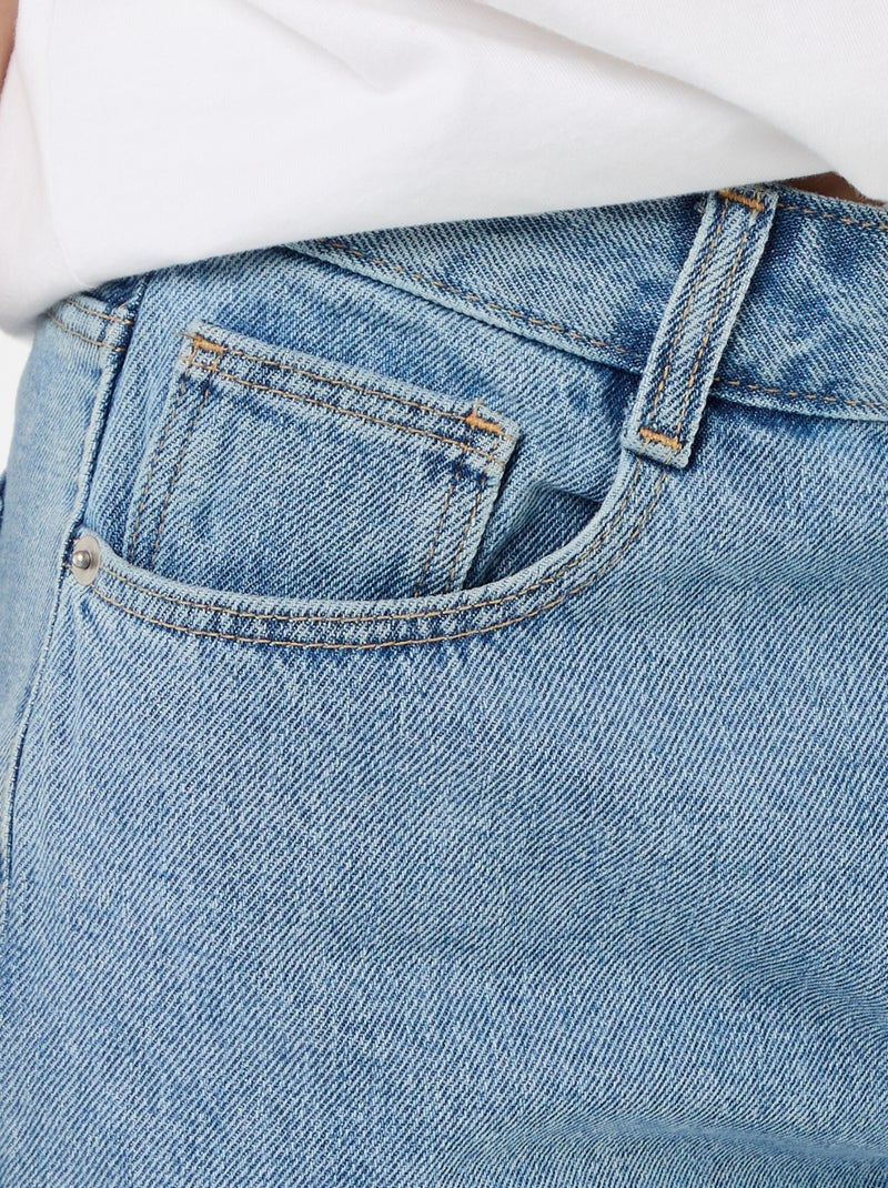 High-waist Jeans-Shorts Blau - Kiabi