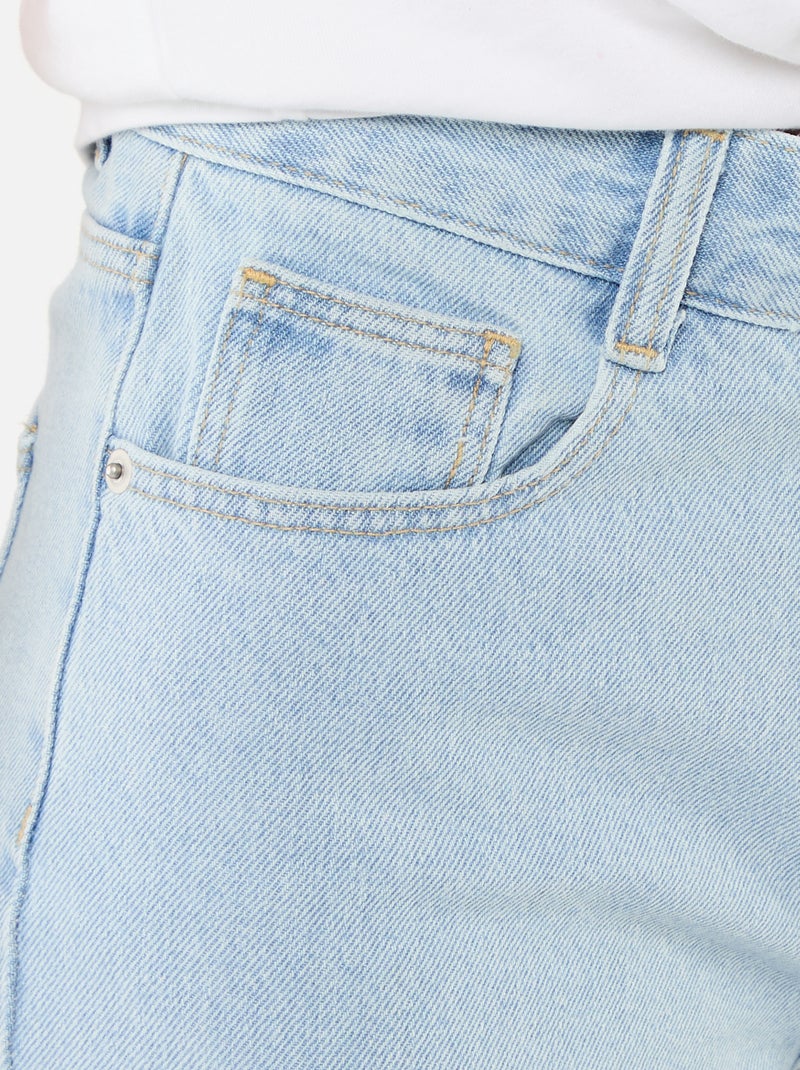 High-waist Jeans-Shorts Blau - Kiabi