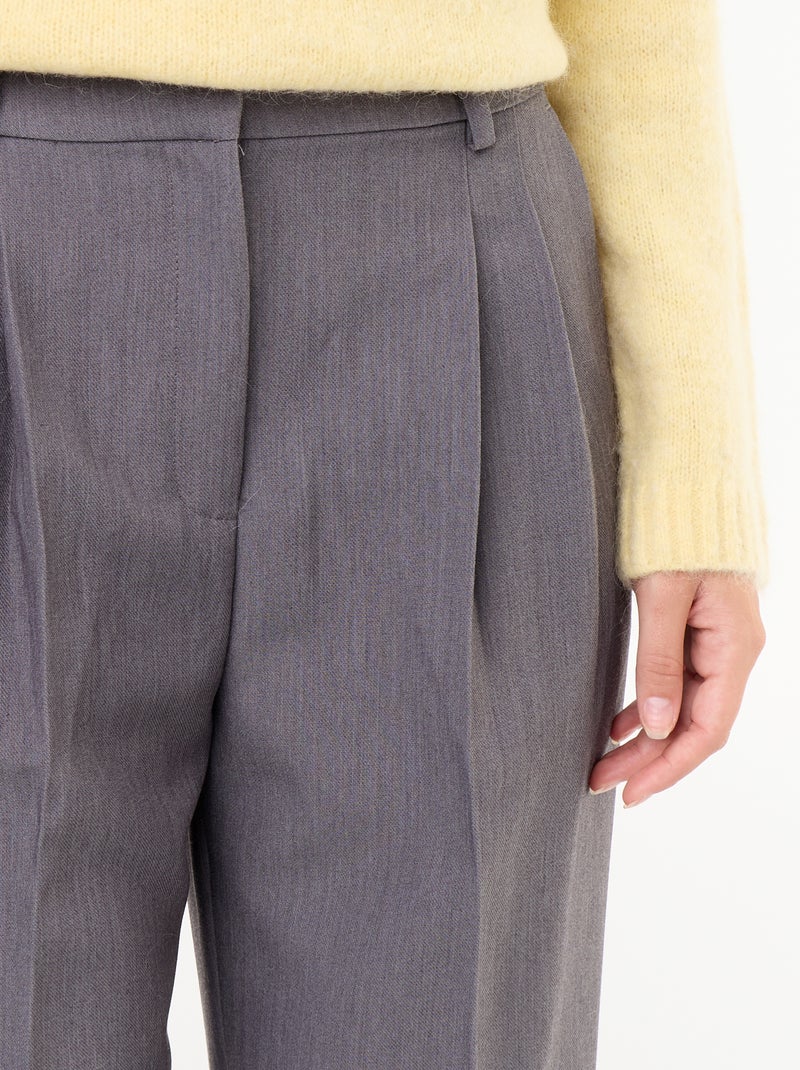 High-Waist Karottenhose Gris - Kiabi